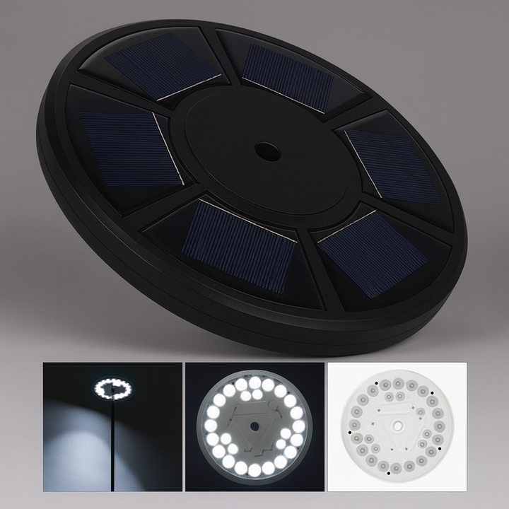 Solar Powered Flagpole Light