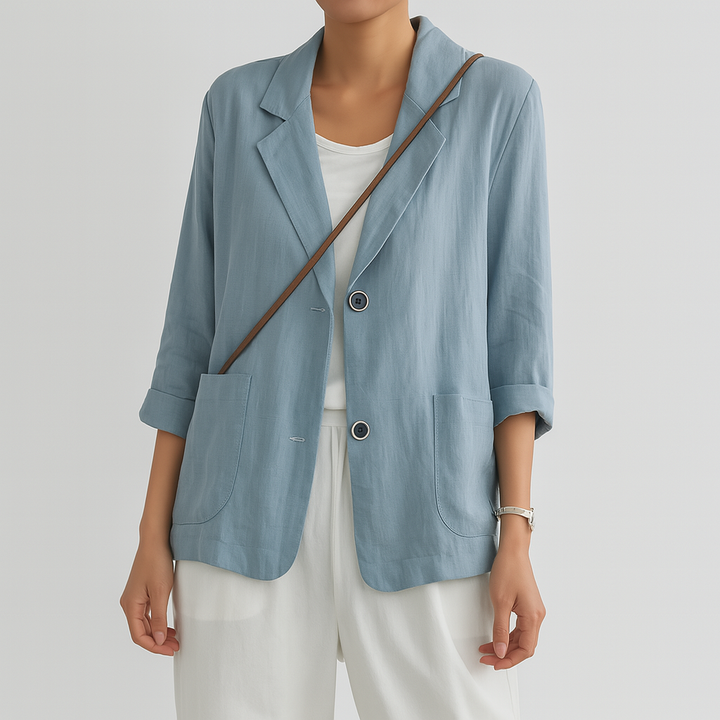 Relaxed Fit Natural Fibers Blazer