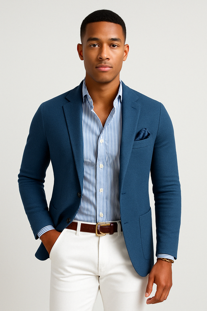 Stylish Men's Blazer with Casual Flap Pockets – Timeless Design, Modern Twist