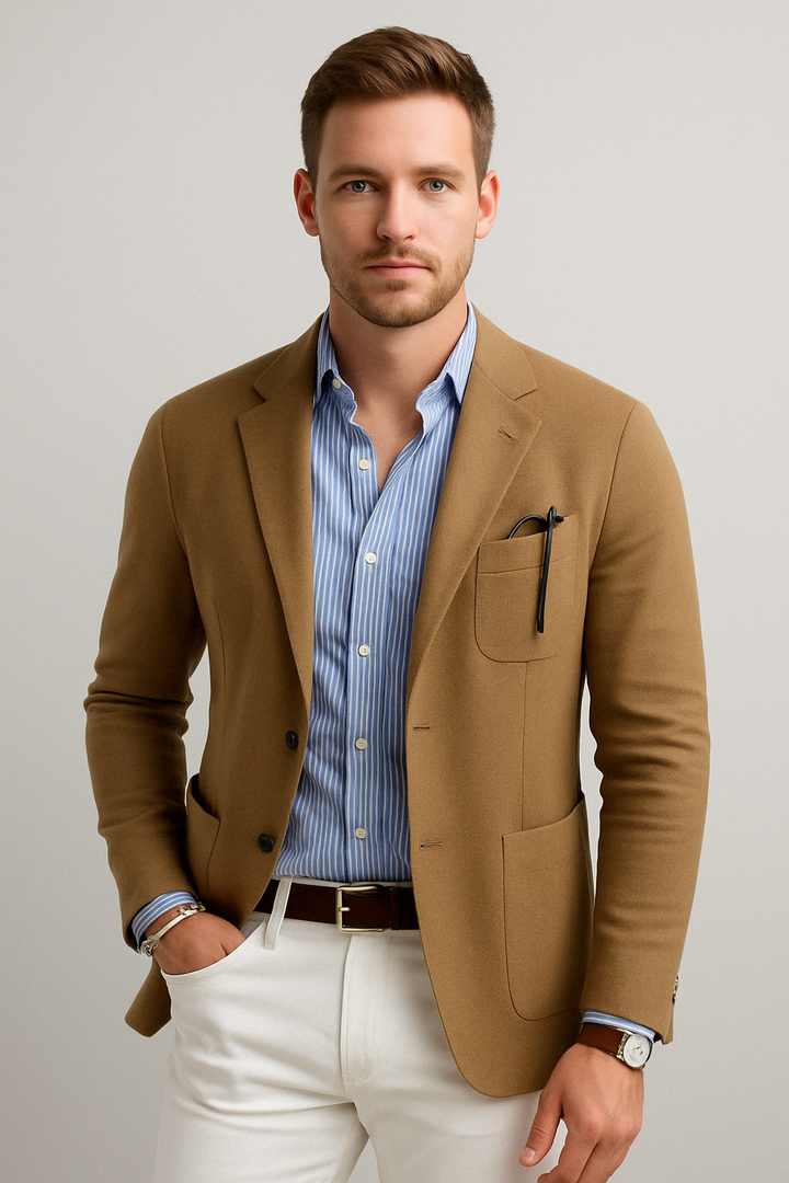 Stylish Men's Blazer with Casual Flap Pockets – Timeless Design, Modern Twist