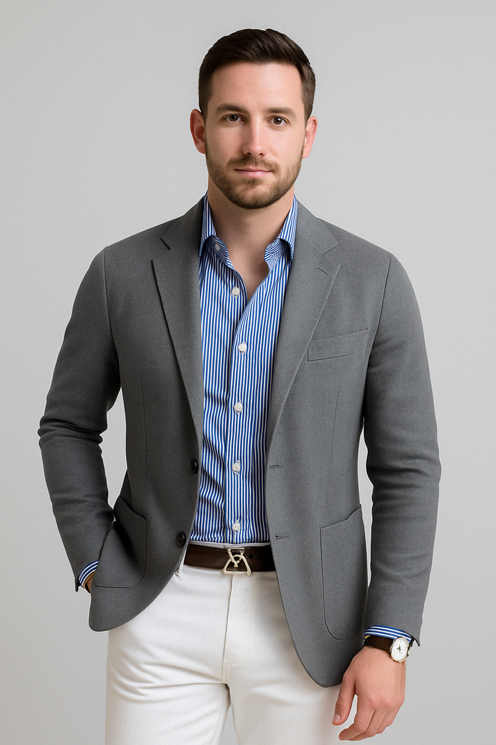 Stylish Men's Blazer with Casual Flap Pockets – Timeless Design, Modern Twist