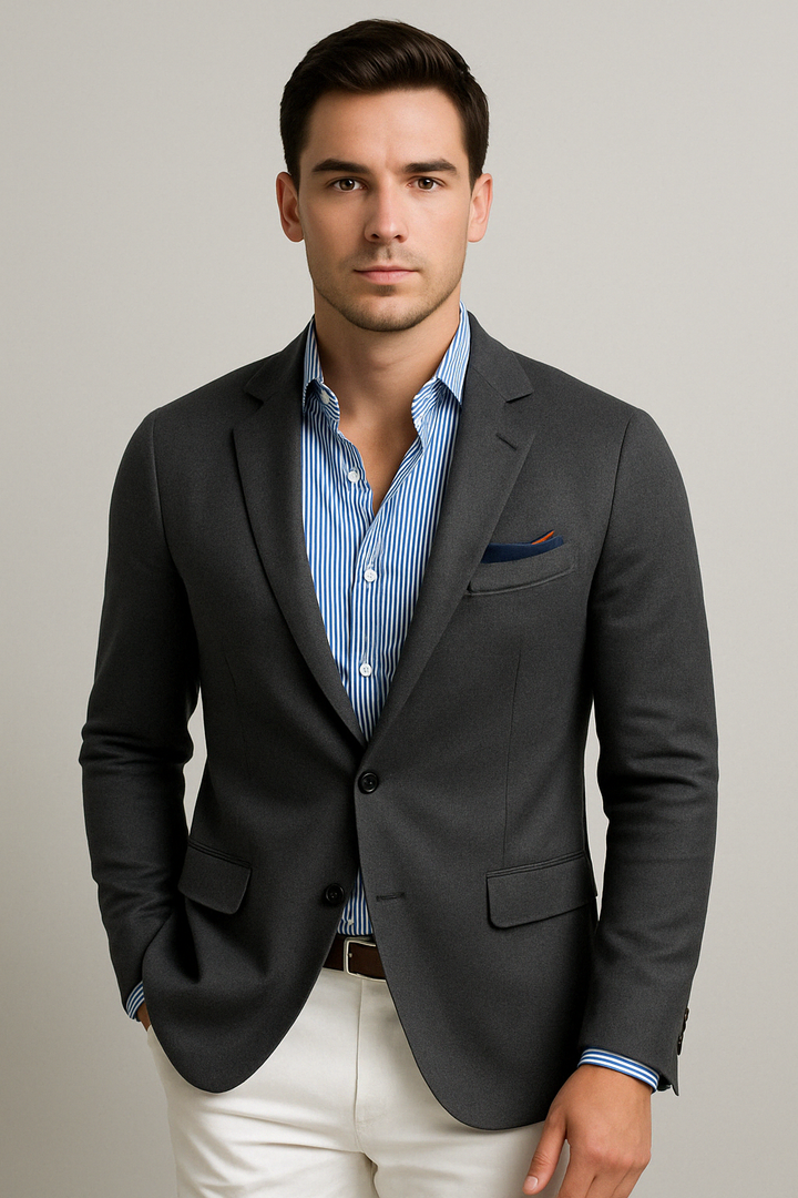 Stylish Men's Blazer with Casual Flap Pockets – Timeless Design, Modern Twist