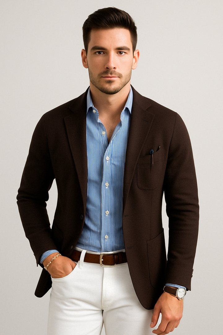 Stylish Men's Blazer with Casual Flap Pockets – Timeless Design, Modern Twist