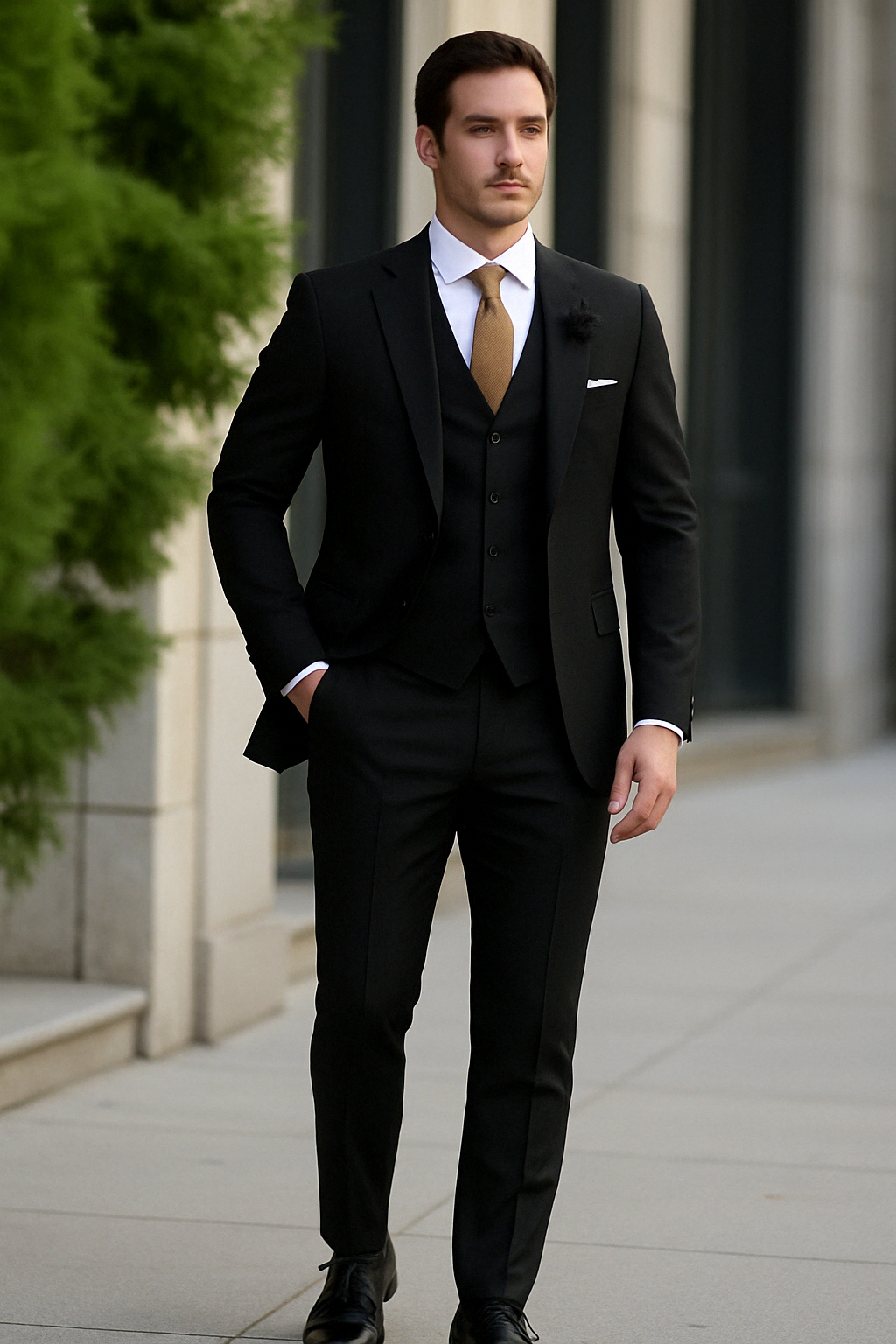 Classic Three-Piece Men's Suit – Timeless Elegance for Every Occasion
