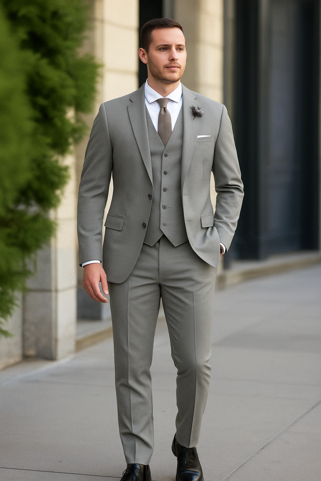Classic Three-Piece Men's Suit – Timeless Elegance for Every Occasion