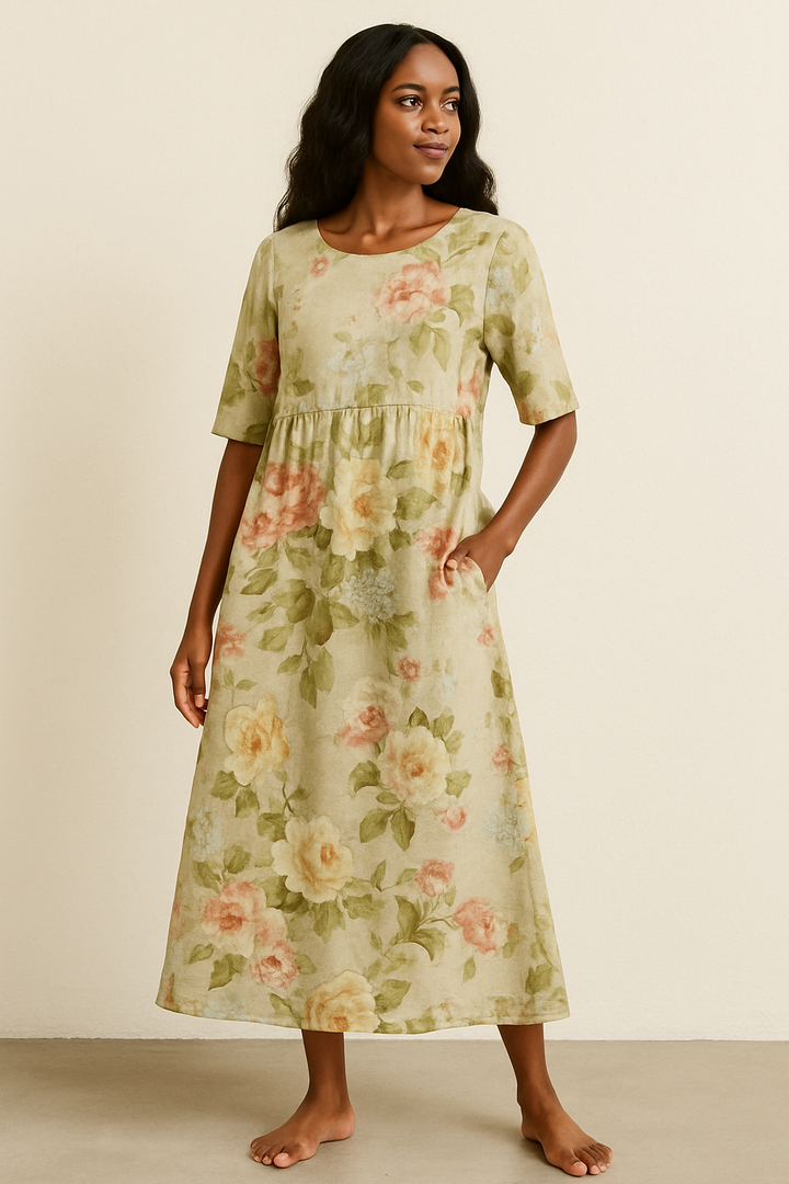 Women's Khaki Midi Dress