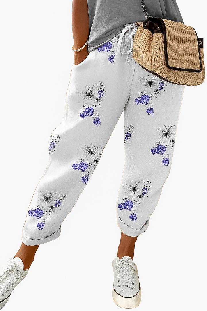 Women’s Loose Fitting Printed Trousers