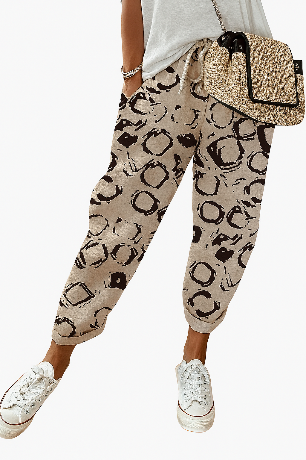 Women’s Loose Fitting Printed Trousers