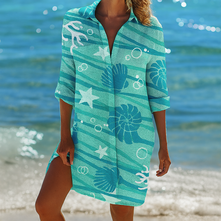 Women's Boho Flowy Lightweight Fabric Short Dress