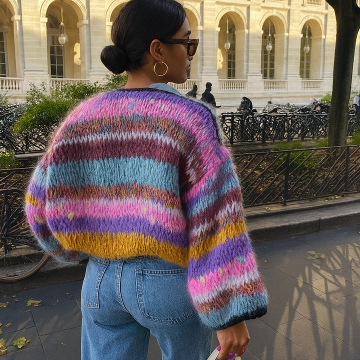 Women’s Striped Open Front Cardigan