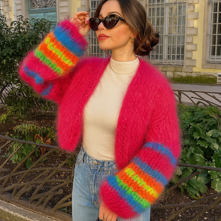 Women’s Striped Open Front Cardigan