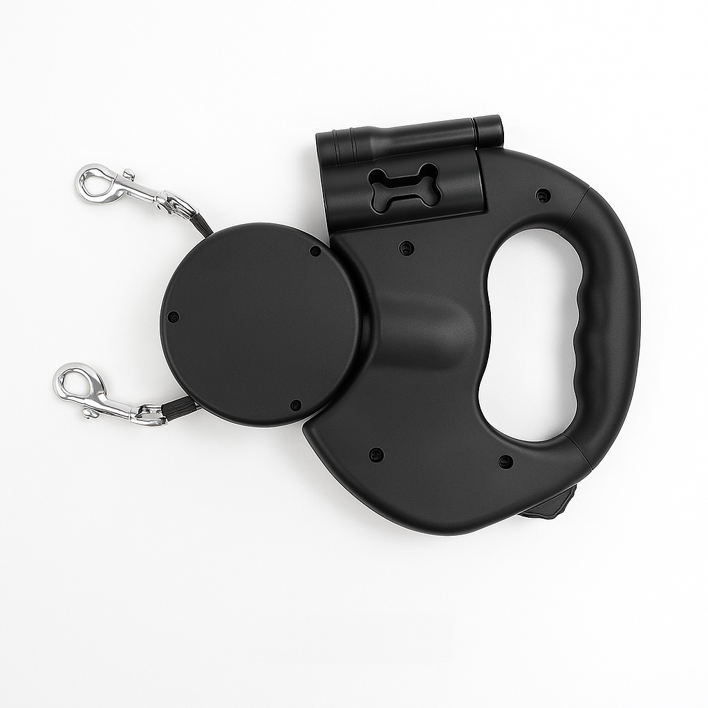Dual Retractable Dog Leash with 360° Rotation