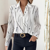 Women’s Plus Size Long-Sleeve Patterned Shirt