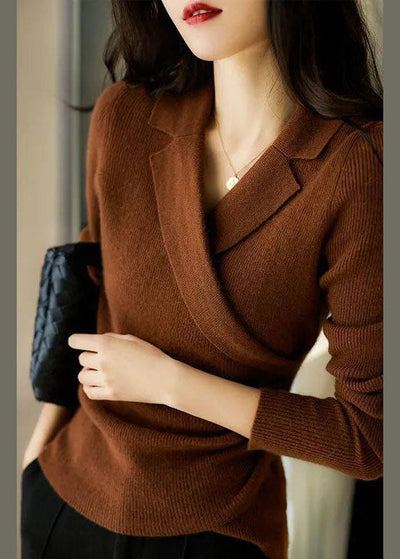 Emira | Women’s Asymmetrical Slim Fit Sweater | Unique Collar, Streamlined Cut