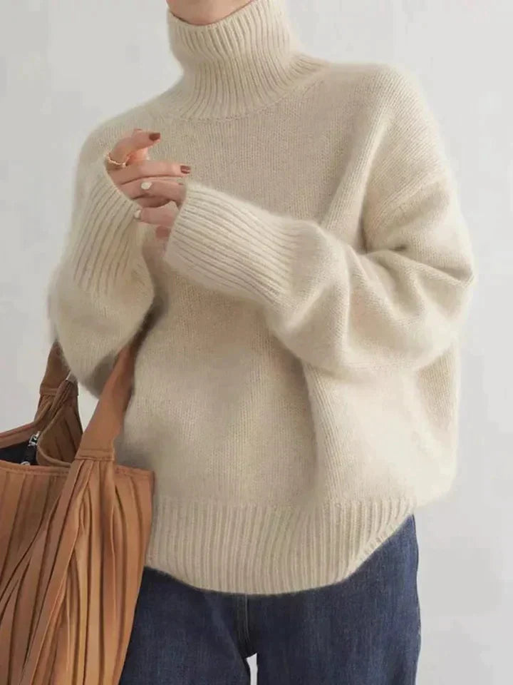 Luxe fine wool Turtleneck Sweater for Women