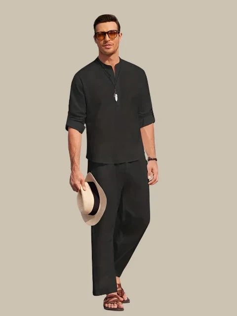 2-piece Men's Set in Italian Linen Cotton