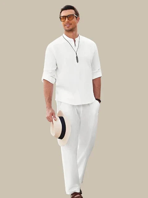 2-piece Men's Set in Italian Linen Cotton