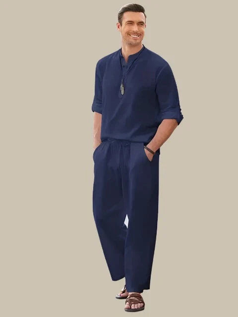 2-piece Men's Set in Italian Linen Cotton