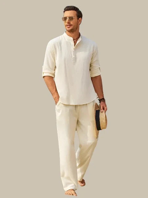2-piece Men's Set in Italian Linen Cotton