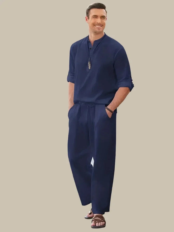 2-piece Men's Set in Italian Linen Cotton