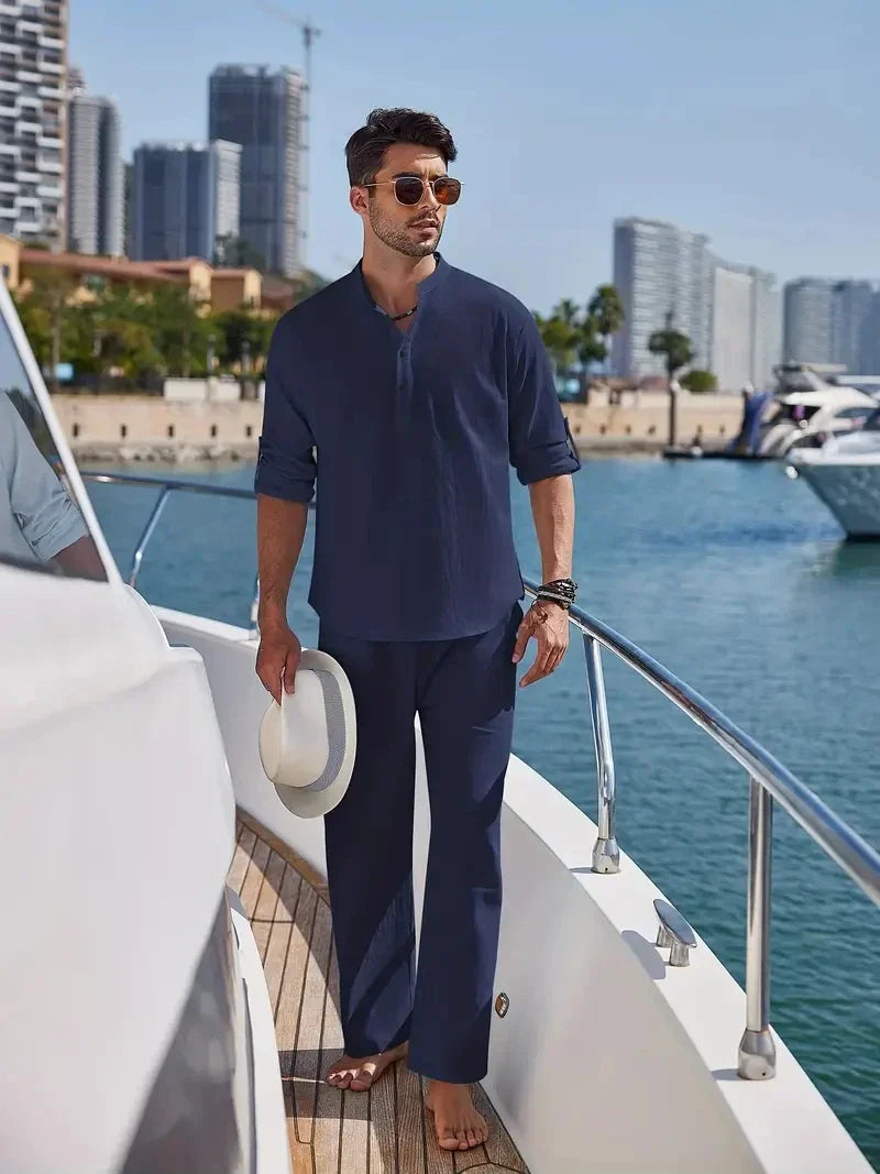2-piece Men's Set in Italian Linen Cotton