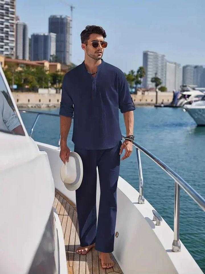 2-piece Men's Set in Italian Linen Cotton