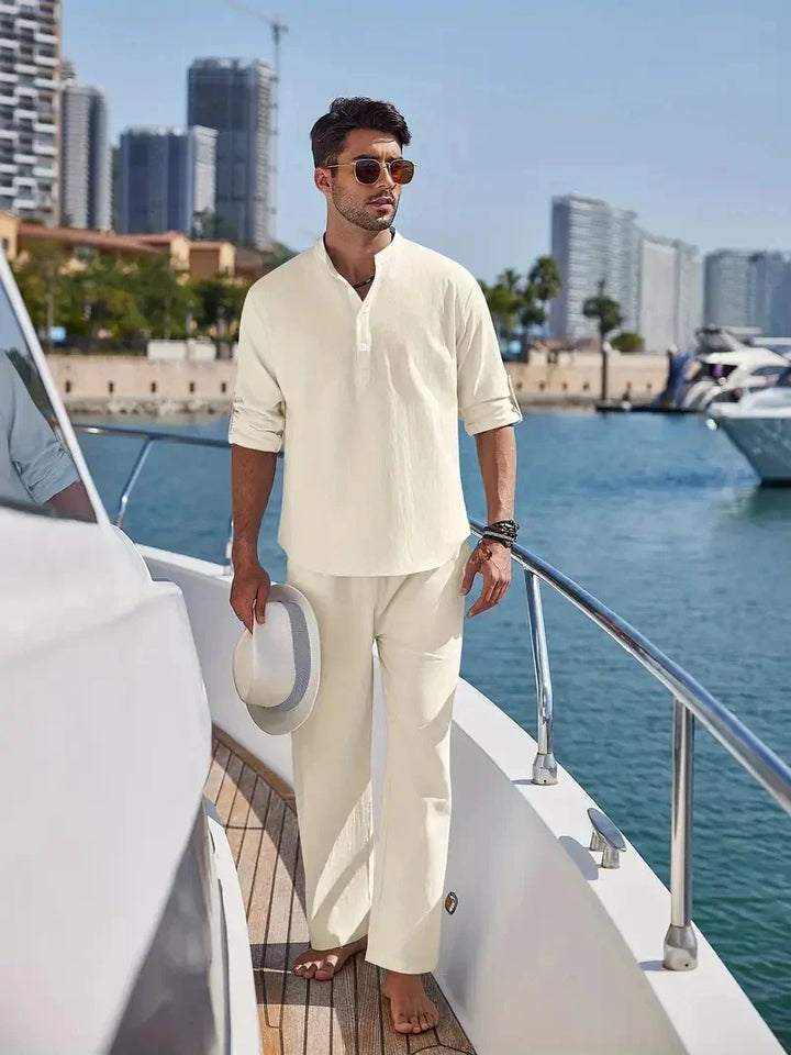 2-piece Men's Set in Italian Linen Cotton