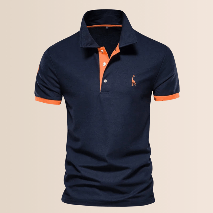 Men’s Cotton Stand Collar Polo Shirt