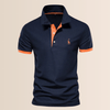 Men’s Cotton Stand Collar Polo Shirt