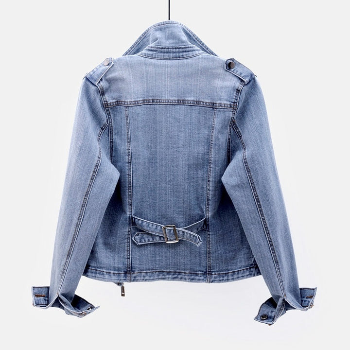 Danvera | Women’s Short Zip-Up Jacket | Washed Effect & Casual Fit