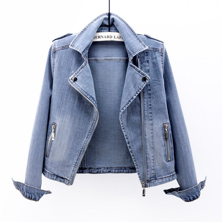 Danvera | Women’s Short Zip-Up Jacket | Washed Effect & Casual Fit