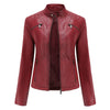 Faux Leather Biker Jacket for Women