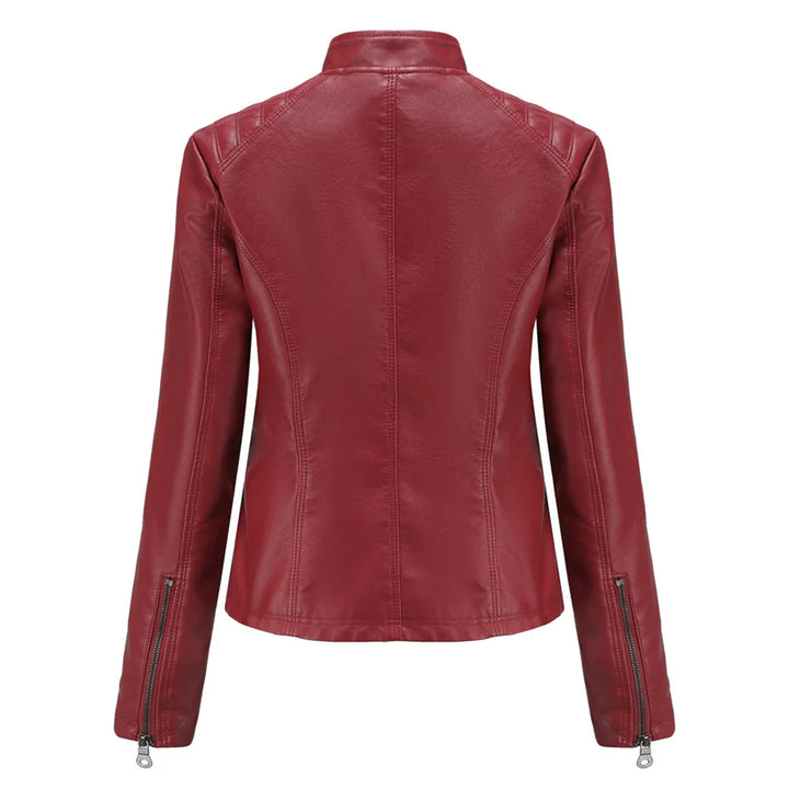 Faux Leather Biker Jacket for Women
