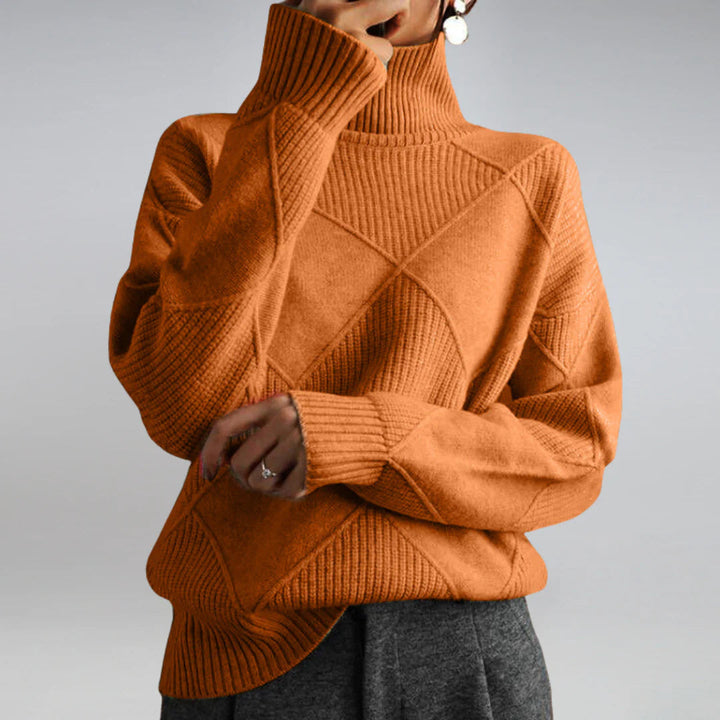 Luxurious Women's fine wool Turtleneck Sweater