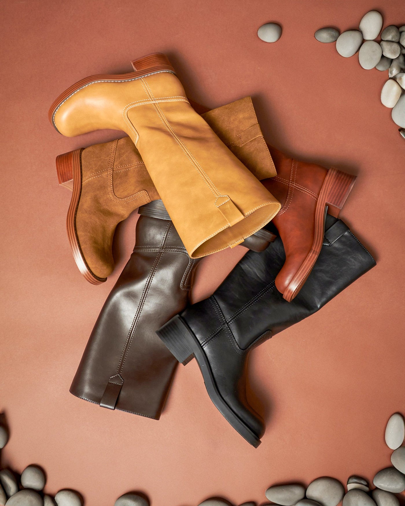 Velona | Women’s Stacked Heel Knee Boots | Sophisticated Edge