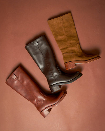 Milira | Women’s Stacked Heel Knee Boots | Timeless Comfort