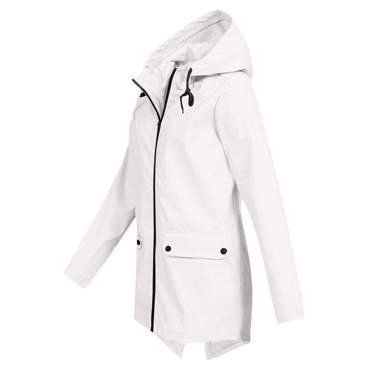 water-resistant Women's Mid-Length Jacket with Zipper