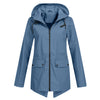 Waterproof Women's Mid-Length Jacket with Zipper