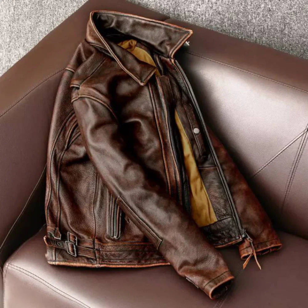 Retro Leather Jacket for Men