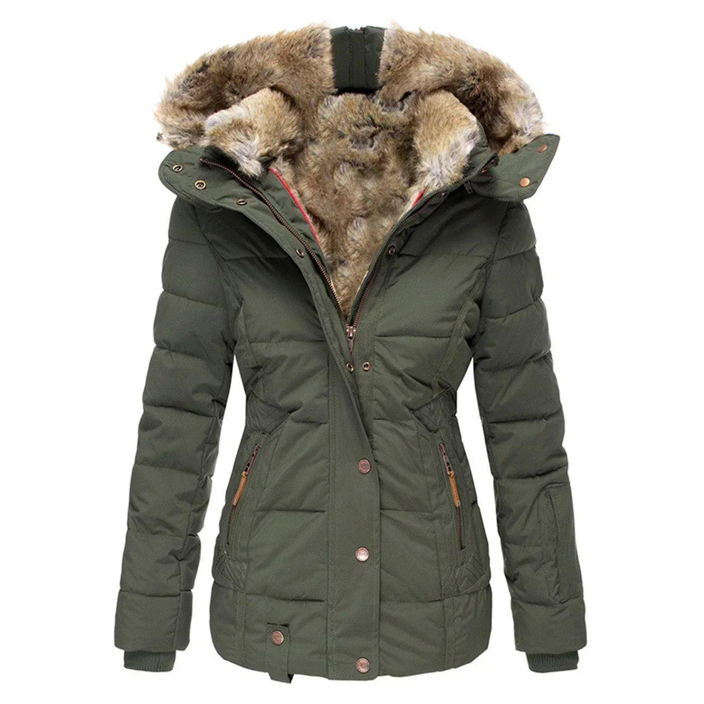 Inna | Stylish Fur-Lined Winter Coat For Women