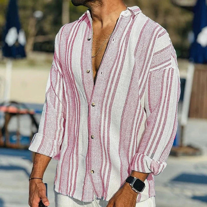 Men's Long Sleeve Striped Shirt