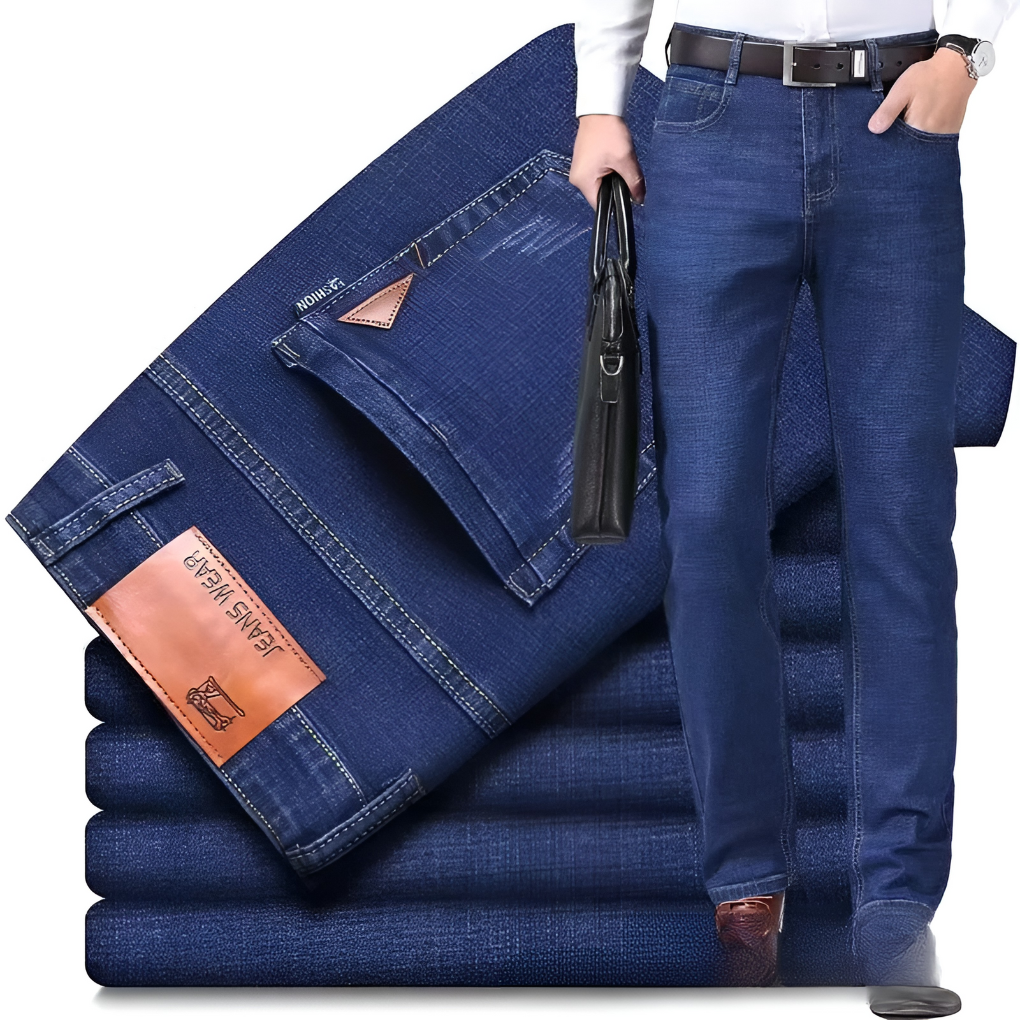 Men's Straight Leg Jeans - Durable Denim