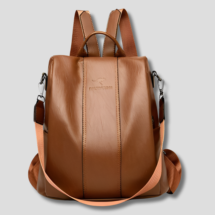 Anti-theft Leather Backpack for Stylish Women