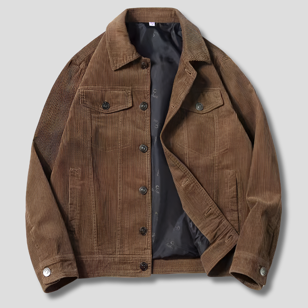 Men’s Corduroy Jacket – Thin Cut with Streamlined Style