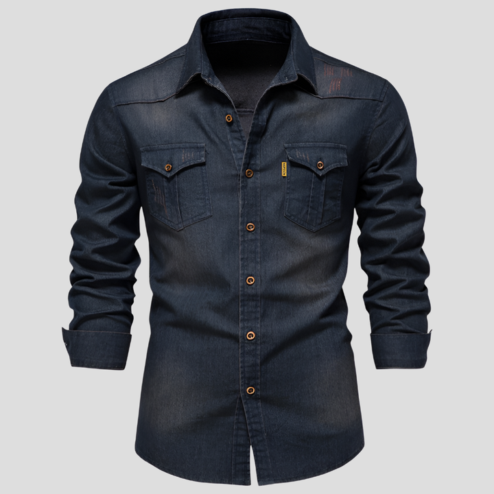 Men’s Long-Sleeve Denim Shirt