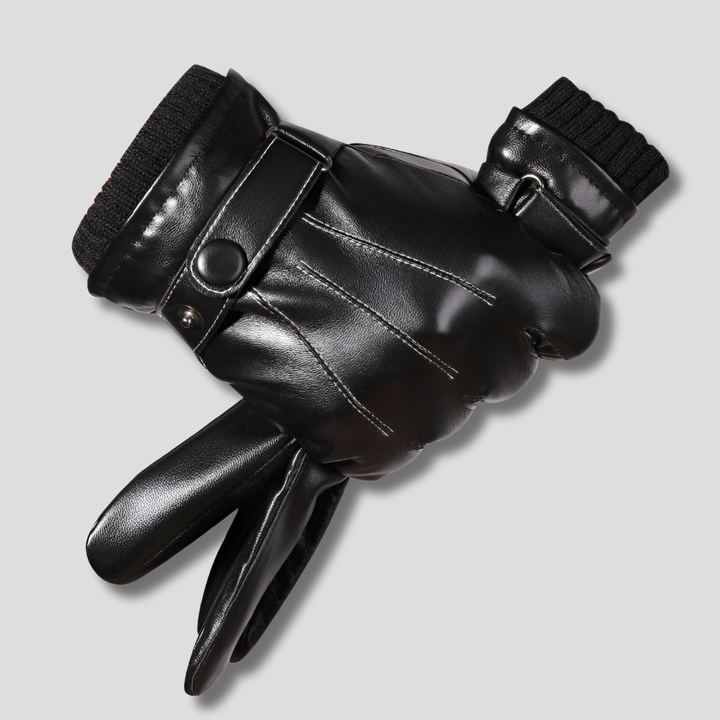 Stylish Leather Winter Gloves