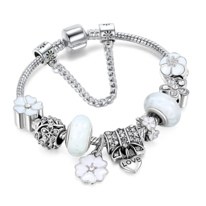 Unique Silver Charm Bracelet