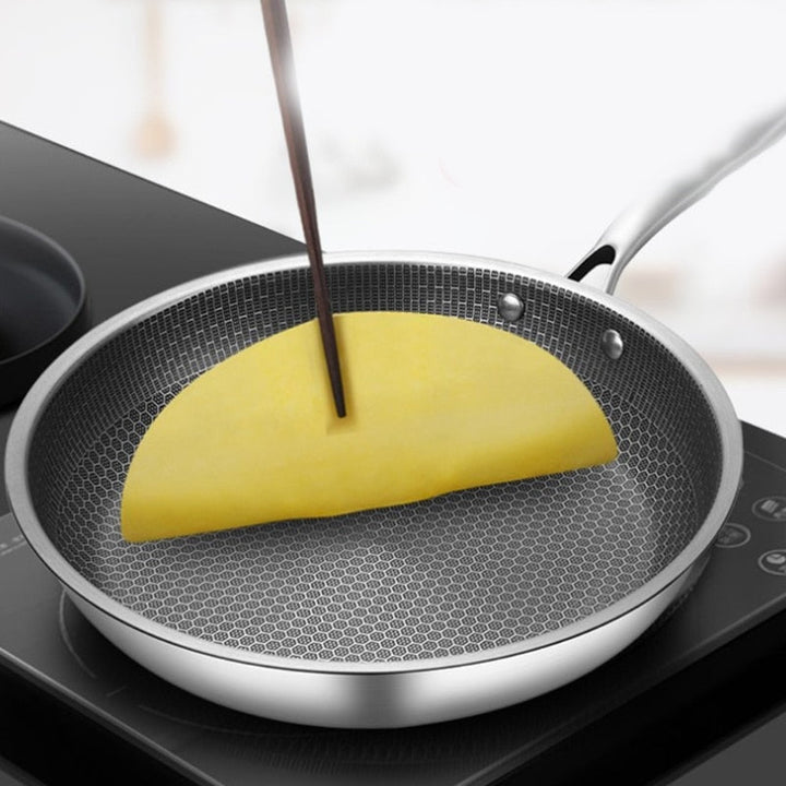 Premium Stainless Steel Non-Stick Pan – Effortless Cooking with Modern Design