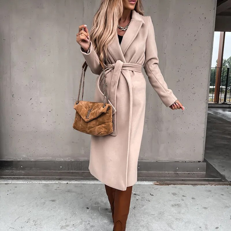 Imara | Women’s Elegant Longline Coat | Streamlined Look & Cold-Season Wear