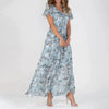 Vintage Floral Print Maxi Dress – Romantic and Feminine